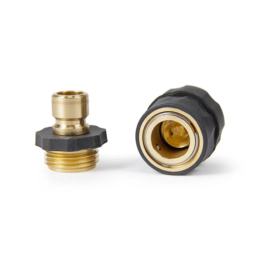 20135 – CAMCO Fresh Water Hose Connector, Quick Connect Fits Standard Garden Hose Female Coupling Brass With Automati...